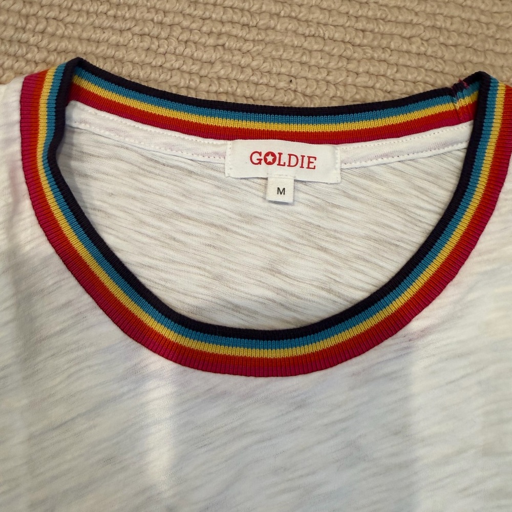 GOLDIE tank top with rainbow collar size M - Picture 2 of 4